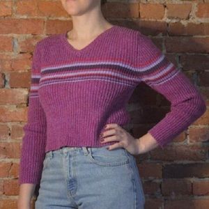 Purple stripe sweater